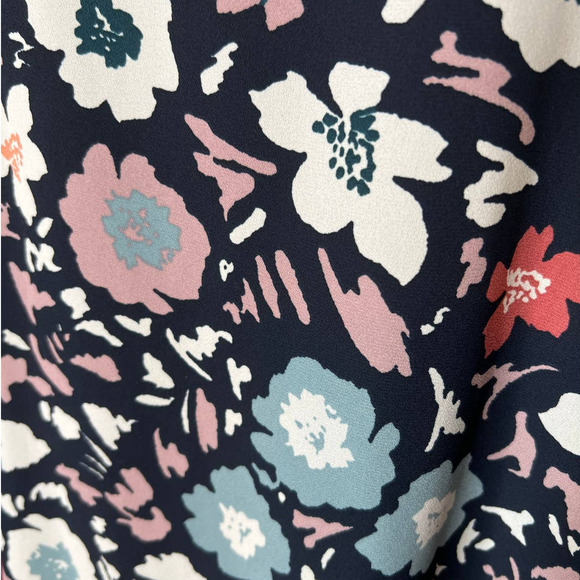 Loft Outlet Razorback Dress in Blue, Pink and White Floral Print Size Small - Picture 2 of 5